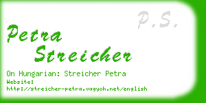 petra streicher business card